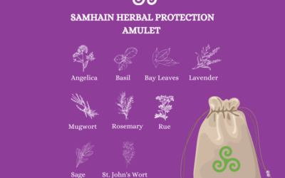 Amuleto de protección a base de hierbas para Samhain