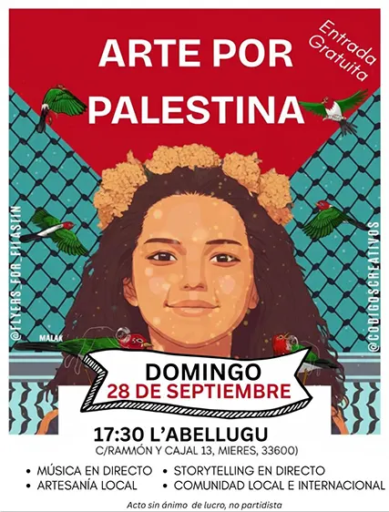 Arte por Palestina, Mieres, 28 de Septiembre de 2025