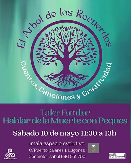 El Árbol de los Recuerdos, taller familiar de cuentos, canciones y creatividad para hablar de la muerte con los más peques