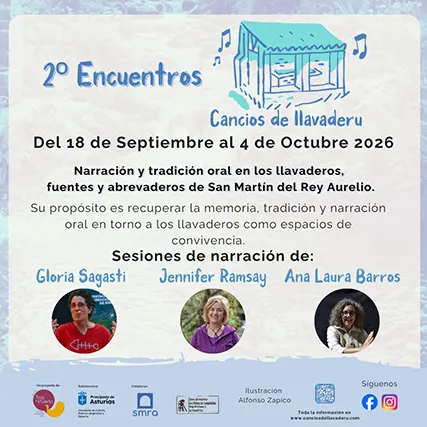 2º Ciclo de Encuentros Cancios de Llavaderu, 2026 - Ana Laura Barros, Gloria Sagasti y Jennifer Ramsay